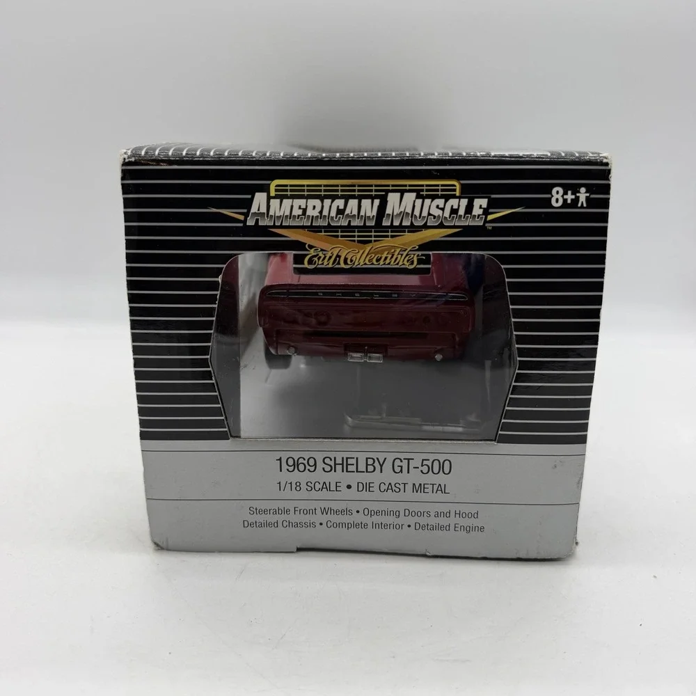 ERTL 39254 AMERICAN MUSCLE 1969 SHELBY GT-500 1:18 Red Die-Cast Metal Car BUMPER